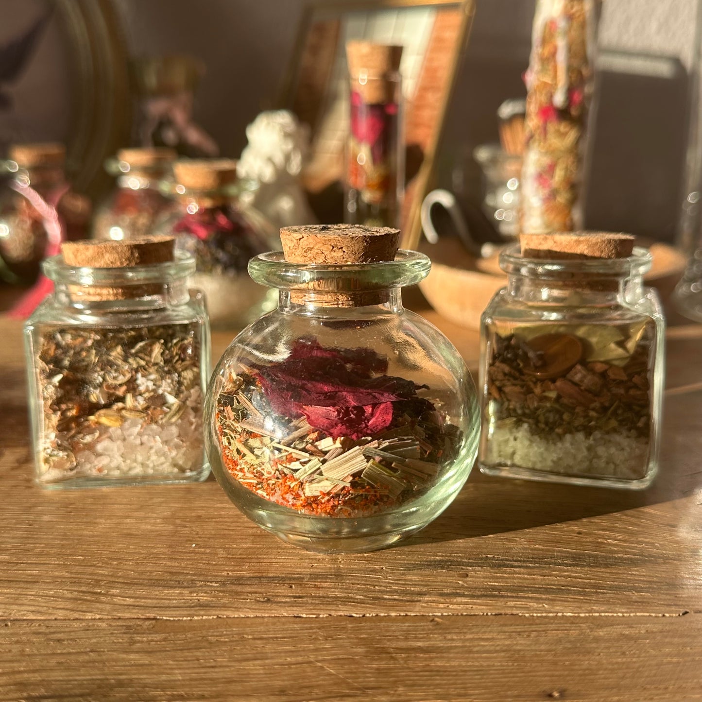 Trio de Spell Jars – Protection • Amour • Prospérité