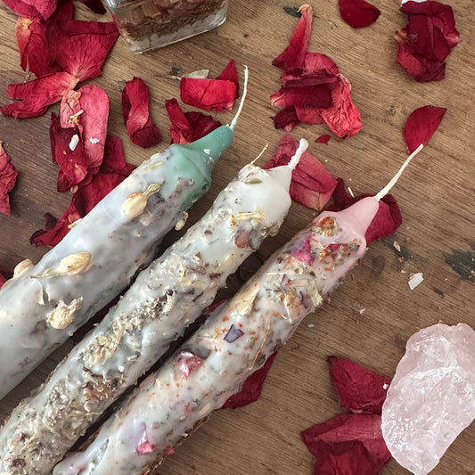 Trio de Bougies de Manifestation – Amour • Purification • Prospérité